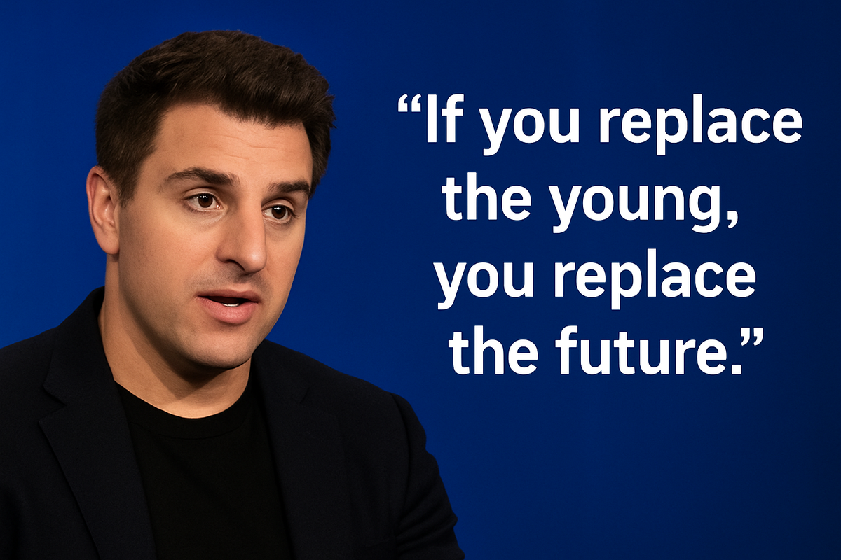 Airbnb’s Brian Chesky Warns: “If You Replace the Young, You Replace the Future”