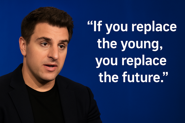 Airbnb’s Brian Chesky Warns: “If You Replace the Young, You Replace the Future”